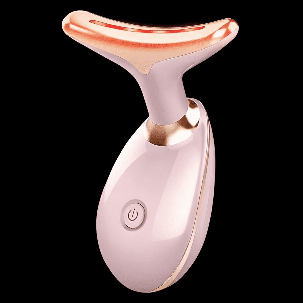 Pink LED facial lifting and firming device