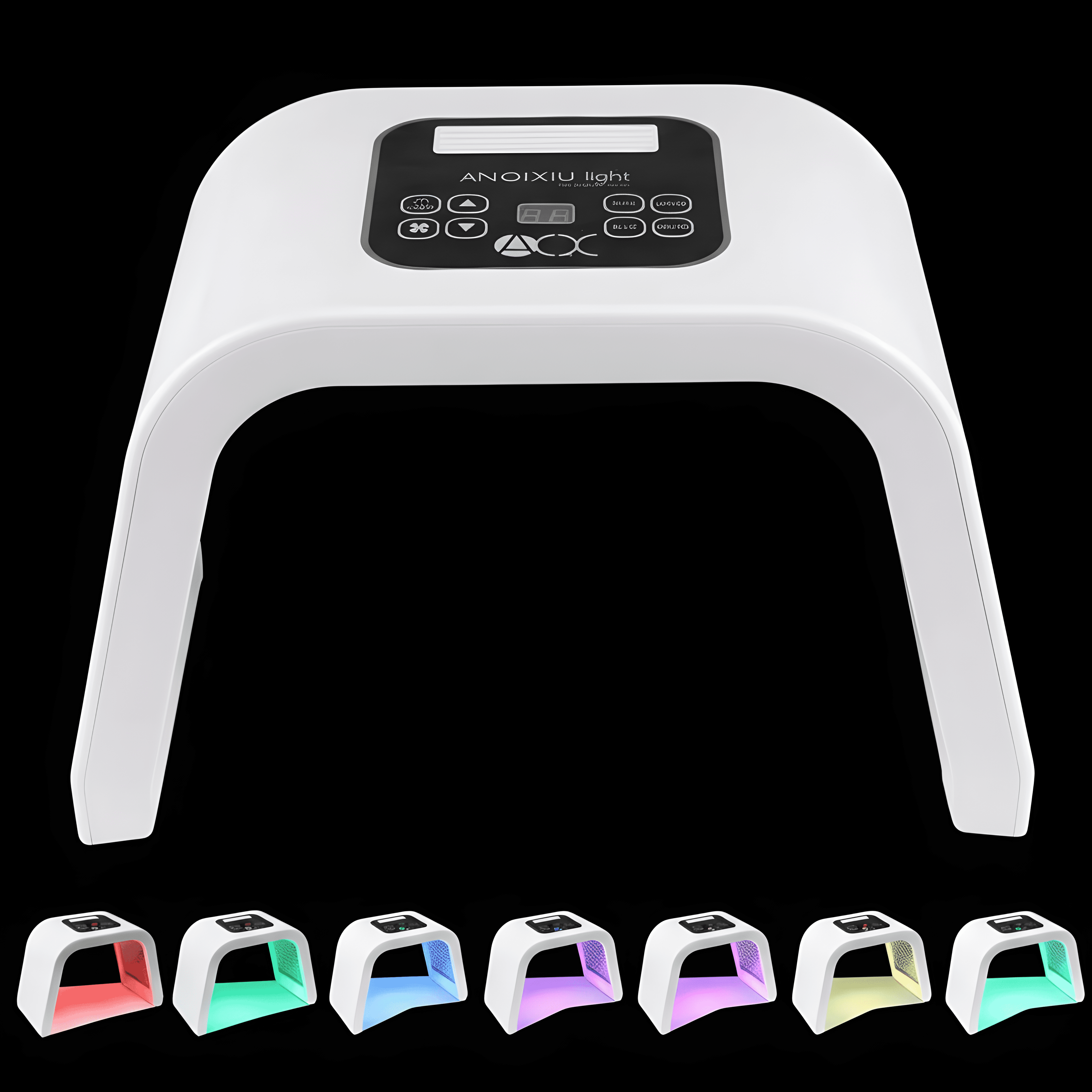 7-color LED light therapy face mask for anti-aging and acne treatment